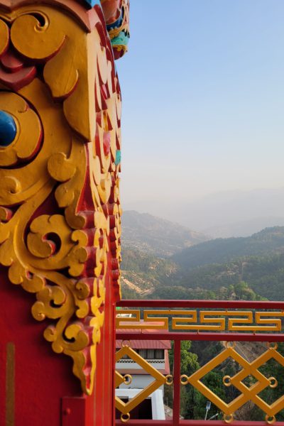 Blick vom Tempel in Nepal